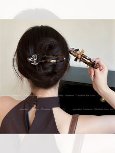 Large Size Leopard Print Duckbill Hair Clip Womens New 2025 Stylish Sensation Back of Head One Word Grab Hair Clip Hair Accessories