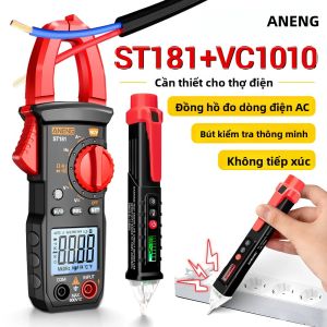Bộ Dụng Cụ Đo Điện ANENG ST181 Với Bút Thử Điện VC1010 Máy Dò Điện Không Tiếp Xúc AC Đồng Hồ Đo Dòng Điện 600A Bộ Dụng Cụ Điện Tự Chế