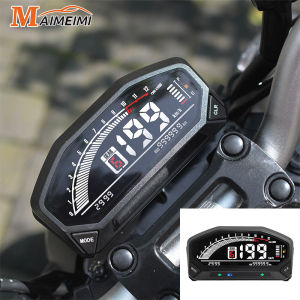 Digital Motorcycle Speedometer Dashboard Panel LCD Display Speed Meter Tachometer RPM Fuel Gauge Odometer For 124 Cylinders