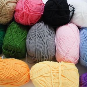 【23 Colors】 Milk Cotton Knitting Yarn DIY Hand-Woven Yarn Knitted Hat Blanket Crochet Yarn Knitted