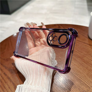 Applicable to Honor 50 Phone Case 50 Airbag Drop-Resistant New Arrival Transparent Soft Case Men and Women Couple 50 Beautiful Fancy Silicone Protective Case All-Inclusive Lens Protector Popular Net Red Electroplated Trendy Shell