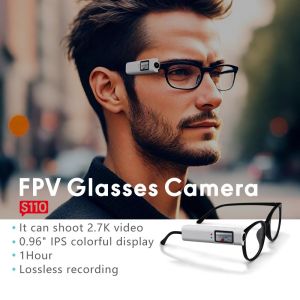 ⭐⭐⭐2.7K Mini FPV Eyeglasses Video Shooting Micro-camera HD WiFi Intelligent Headset Glasses Video&Sound Recording WiFi APP Control