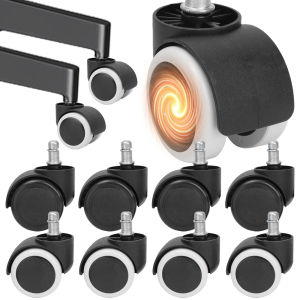 ลูกรอกเฟอร์นิเจอร์ล้อเลื่อนคู่ปิดเสียง2นิ้วล้อสากลเก้าอี้สำนักงาน