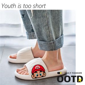 Wulove สินค้าพร้อมส่ง🛒รองเท้าแตะแฟชั่นชาย รองเทาแบบสวมดีเทล ขาวตัดด้วยดํา, เวิร์ลคลาส เหมาะสมสำหรับคนที่เท่าเบบเรา - สามารถใช้งานได้ง่าย