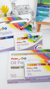 [Tặng sổ tô] Màu sáp dầu Pentel PHN-50 màu đẹp sáp mềm dễ tán