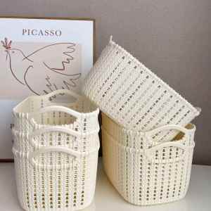 Imitation Rattan Plastic Storage Basket