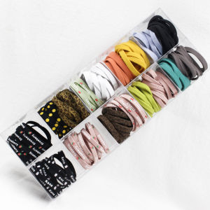 สายแบนแฮนด์เมด ยางรัดผมสีดํากว้างยืดหยุ่นสูงสําหรับเชือกผมสีแฟชั่นสไตล์ญี่ปุ่นและเกาหลีใต้