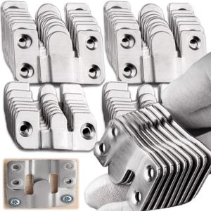 5 Đôi Khóa Liên Động Bằng Thép Không Gỉ Khóa Treo Khung Hình Móc Lớn & Nhỏ Đồ Nội Thất Chân Đế Khung Ảnh Tranh Treo Tường Kết Nối