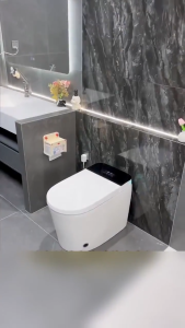 Smart Toilet With Tank Zero Water Pressure Limit Smart Sensing Warm Water Bidet Wash