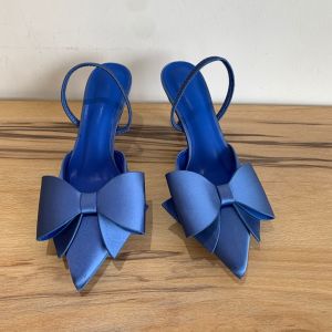 2025 Summer Women High Heels Pumps Pointed Toe Stiletto Female Bowknot Sandals Party Slingbacks Luxury Heeled Shoes