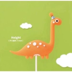 Pajangan Kue Ulang Tahun Dinosaurus Dino Hijau Dan Orange Topper Cake Dinosaurus / Kartun Dinosaurus Jurassic Froest Tema Topper Kue Pesta Ulang Tahun / Hiasan Kue Ulang Tahun Tema Dinosaurus Dekorasi Kue
