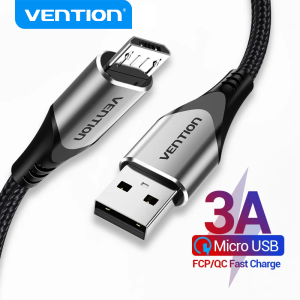 Vention | Vention Micro USB Cable 3A Cable Fast Charger USB Type C Data Cable for Samsung Xiaomi LG Android Micro USB Mobile Phone Cables