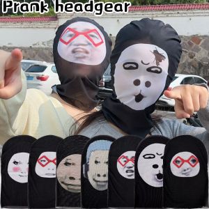 🔥13-Style🔥 3D Printed Funny Mask Spoof Elastic Mesh Full Face Mask Windproof Sun Protection Mask for Cosplay Role Playing Hip Hop Headgear