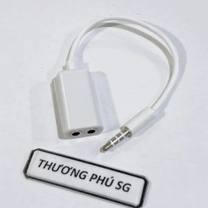 Cáp chia âm thanh 1 ra 2 / Chuẩn 3.5 ly - 4 điểm cực