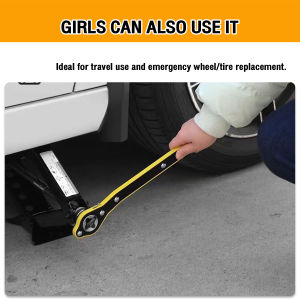 Amoki Auto Labor-Saving Jack Ratchet Wrench with Long Handle Car Repair Tool