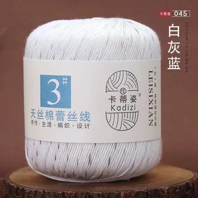 Hand Knitting Mercerized Cotton Lace Yarn Tencel Crochet Threads Embroidery Arts Crafts Sweater Scarf Line Crocheting Amigurumi