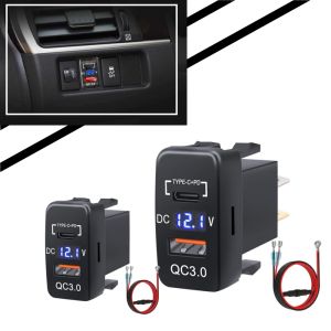 USB Car Charger Socket Quick Charge 3.0 PD USB C Fast Charging Power Outlet Adapter 12V 24V Vehicle Integration Toyota Vehicles