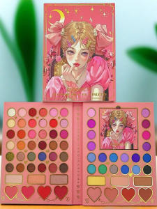 New 70 Colors Double Layer Eyeshadow Palette Matte Shiny Sparkling Pigment Highlight Multi-color Multifunctional Makeup Palette