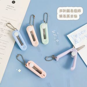 Retractable Mini Folding Scissors Cute Portable Clipper DIY Cutter Stationery