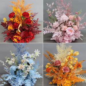 Wedding Decorative Artificial Flowers Potted Plants Runway Greeting Area Stage T-Stage Arrangement Hotel Table Centerpiece