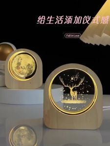 ⚡ใหม่ พร้อมส่งในไทยโคมไฟคริสตัลโคมโคมไฟตกแต่งห้องนอน โคมไฟหัวเตียง3D LED NC