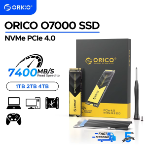 ORICO 7400MB/s NVMe PCIe 4.0 SSD M.2 2280 Internal Solid State Drive Ultra Fast Read/Write for Gaming PC Content Creators PS5