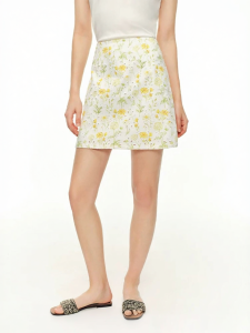 DUSHU | Custom Design Daisy Lace-up High Waist A-line Skirt