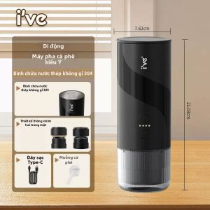 IVE | Bộ Máy Pha Cà Phê Nồng Điện Tử Dùng Tại Nhà Và Đi Du Lịch