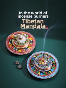 Tibetan Style Enamel Incense Holder