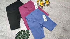 Quần đùi ngố nữ tập gym yoga aerobic thể thao cạp cao chất liệu thun lạnh co dãn 4 chiều thấm hút mồ hôi BINSPORTS Q174