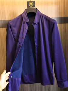 Áo Sơ Mi Nam Mùa Đông Lót Lông Cừu Mềm Mại Màu Trơn Thường Ngày Cổ Vuông Dài Tay Áo Sơ Mi Công Sở Thoải Mái