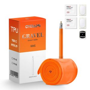 CYCLAMI Ultralight Road MTB 29 Bike TPU Inner Tube Tire French Valve FV 45/65mm For Gravel 700Cx32-47C Bike Accessories