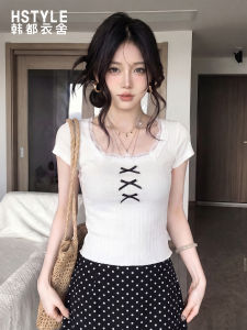 HSTYLE | Áo Thun Ballet Ren Trắng