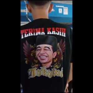 kaos lengan panjang Terimakasih Jokowi baju katun tc30s keren murah sablon