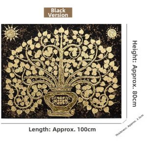 YILI | Decorative Gold Leaf Painting for Living Room and Bedroom Buddhist Bodhi Tree