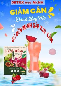 ĐETOX CỦ DỀN PHIÊN BẢN VIP MẠNH GIẢM CÂN GIẢM MỠ BỤNG