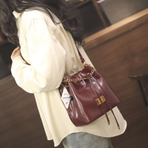 MINGYANA | Large Capacity Red Shoulder Crossbody Bag Drawstring