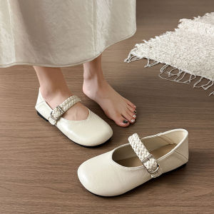 SENYUMI | Ultra Soft Braided Strap Low Heel Shoes
