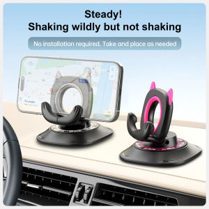 360 Degree Rotating Non-Slip Car Phone Holder Mat Dashboard Cell Phone Stand Compatible with All Smartphones