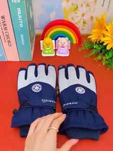 Mens and womens ski gloves winter waterproof touch screen outdoor riding thickened warm windproof velvet cycling