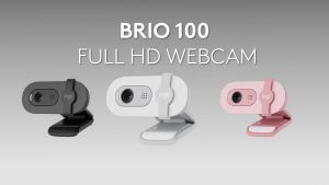Logitech BRIO 100 Full HD 1080P Webcam (Graphite / Off-White / Rose)