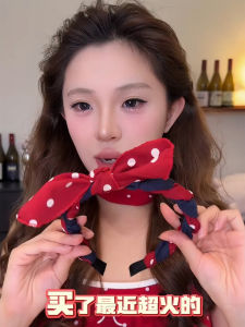 Băng Đô Răng Cưa Tai Thỏ Thắt Nút Bướm Mùa Hè Cho Nữ Phong Cách Mới Cao Gót Đầu Kẹp Tóc Phụ Kiện Tóc Thời Trang Hàn Quốc Tươi Mới