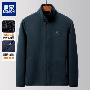 Thickened Double-sided Fleece Jacket Casual Mens Outdoor Clothing Windproof Water-resistant Antibacterial Anti-static
