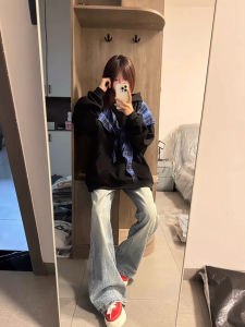 Áo Nỉ Trùm Đầu Thắt Nơ Kiểu Mỹ Cho Nữ Xuân Thu Thiết Kế Đường Phố Rộng Rãi Cho Cặp Đôi Áo Khoác Ngoài Không Tay Dài