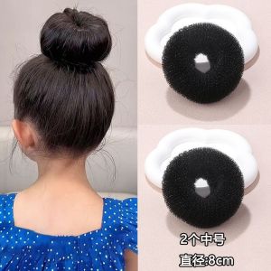Combo 3 Dụng Cụ Tạo Búi Tóc Củ Tỏi Donut Mini Cho Bé Gái & Người Lớn - Phụ Kiện Làm Tóc Đẹp Tiện Lợi Màu Đen