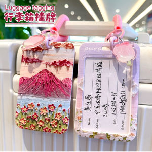 Lost Baggage Prevention Name Tag Luggage Tag Travel Suitcase Identity Card Holder Cord Anti-Lost Tag for International Travel