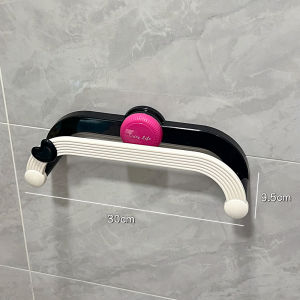 ตู้เสื้อผ้าในห้องน้ำแบบติดผนังแบบยืดหยุ่นสำหรับรองเท้าแตะ ไม่ต้องเจาะ สำหรับห้องน้ำและห้องอาบน้ำ ดูดซับผนังแบบพับได้