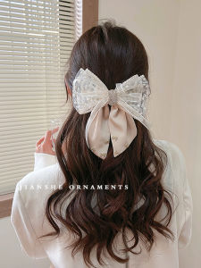 Kẹp Tóc Ren Satin Cỡ Lớn Có Nơ Bướm Kẹp Tóc Cao Cấp Kẹp Tóc Phong Cách Hàn Quốc Kẹp Tóc Thời Trang Mới Kẹp Tóc Cho Phụ Nữ