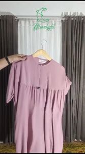 Daster / Gamis Crinkle Premium Polos Standar Tangan 3/4 - Moonlight