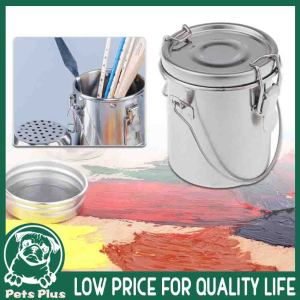 ★Same Day Shipping★ Oil Painting Brush Stainless Steel Brush Washer with Handle Wash Pen Barrel Bucket with Filter Screen Convinent Art Supplies Stainless-Brush-Cleaner